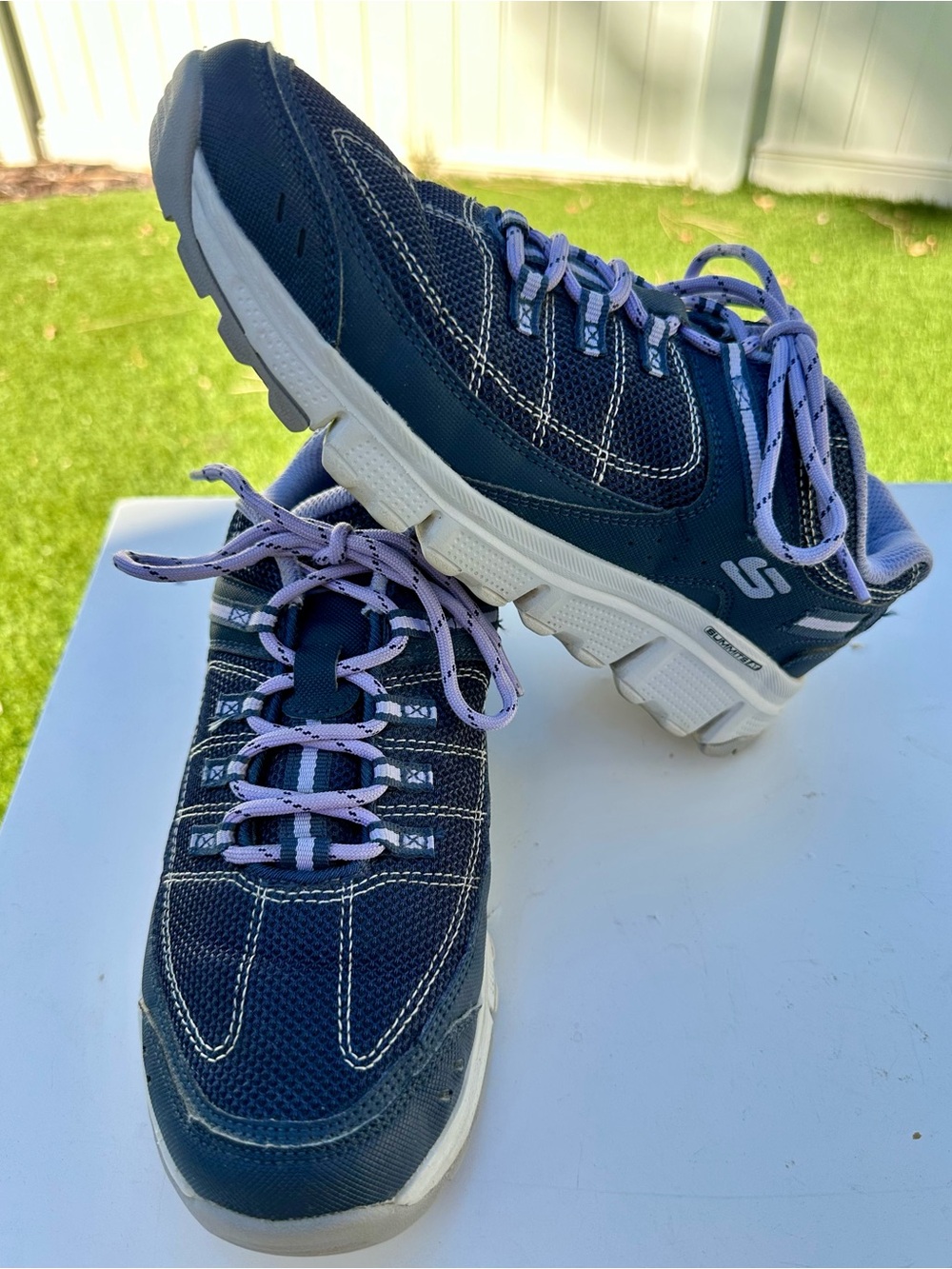 Skechers Summits AT Artists Bluff Navy Lace-Up Sneakers